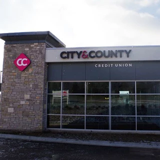 Lit Channel letters for City and County Credit Union in Woodbury, MN.